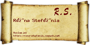 Róna Stefánia névjegykártya